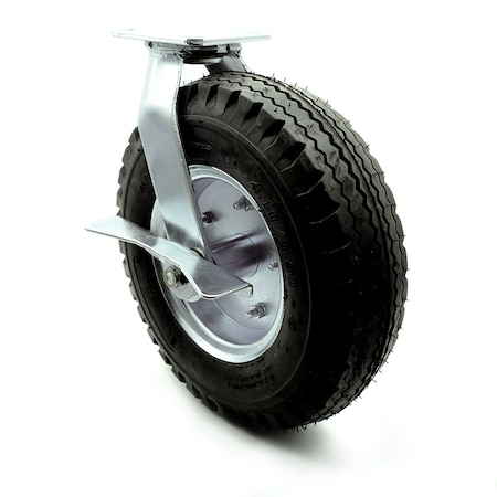 12 Inch Black Pneumatic Wheel Swivel Caster With Brake